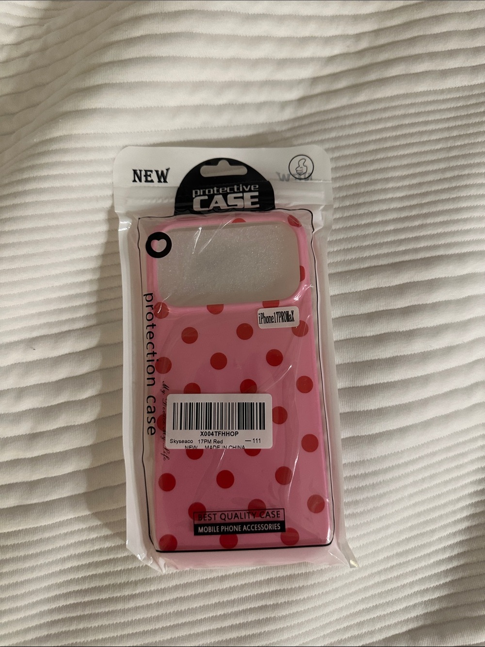 Pink Polka Dot Protective Phone Case - Unbranded